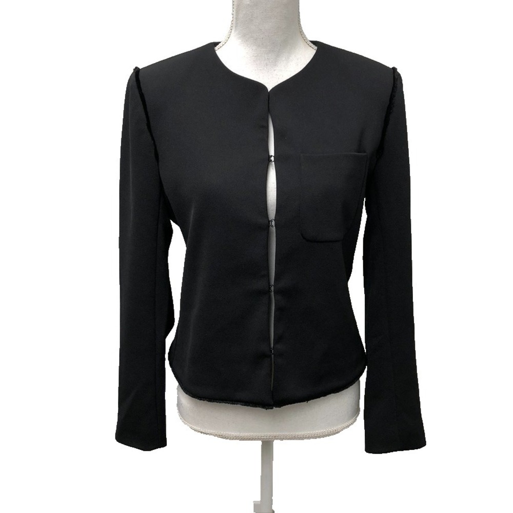 Sandro Jacket Top Womens 38 Medium Black‎ Classic Old Money Business Career